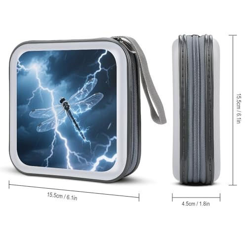 Funda para CD y DVD Lightning Dragonfly para ahorrar espacio y proteger discos rayados 3