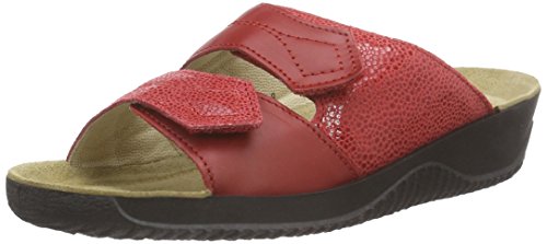 Mules femme Rohde confortables avec semelle ergonomique rouge baiser 35