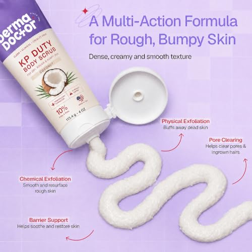 Image of DERMAdoctor KP Bump Eraser Coconut Body Scrub, Keratosis Pilaris