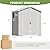 Greesum 6x4FT Plastic Outdoor Storage Shed with Floor, Resin Sheds with Lockable Double Door, All-Weather Tool Sheds with Window and Vents, for Garden, Backyard, Patio, Light Gray