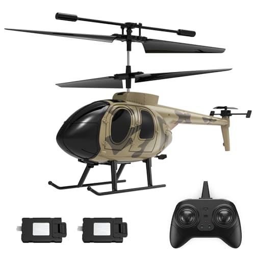 tech rc Ferngesteuert Hubschrauber mit 2 Akku, 2.4Ghz RC Helikopter mit Schwebefunktion, Landung/Login mit einem klick, 2 Geschwindigkeitseinstellungen, Flugzeug Spielzeug für Kinder ab 6