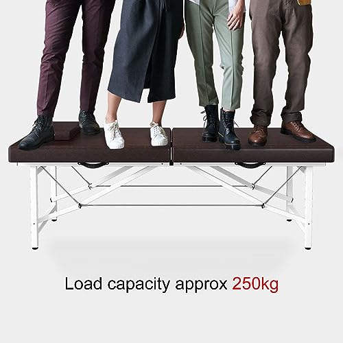 Portable Massage Bed,Portable Folding Massage Bed, Salon Treatment Sofa Bed, Facial Spa Table for Beauty Treatments, Eyelash Bed and Nursing Bed - Stylish & Comfortable! (Dark Brown 180 * 60 - Image 4