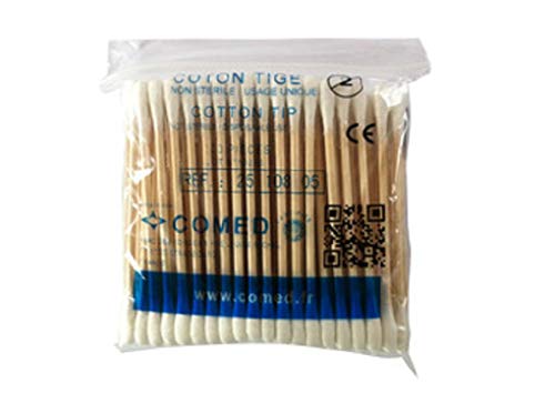 Coton-tiges bois/sachet de 100