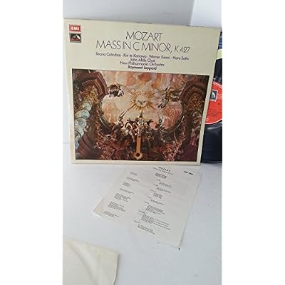MOZART, ILLEANA COTRUBAS, KIRI TE KANAWA, WERNER KRENN, HANS SOTIN, JOHN ALLDIS CHOIR, NEW PHILHARMONIA ORCHESTRA, RAYMOND LEPPARD mass in c minor, K. 427, ASD 2959, lyric insert