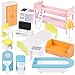 Kinderplay Meuble Maison Poupee, Meuble Miniature Bois – Kit de 16 Éléments Accessoires Maison de Poupee, Contient Un Lit Superposé, Une Lampe, Une Armoire, Une Baignoire, modèle GS1251