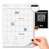 Finoly Magnetischer Kalender 2026 Vertikal von Januar bis Juni 2027 (18 Monate) auf Deutsch | Magnetkalender für den Kühlschrank | Wandkalender 2026 | Magnetischer Monatsplaner 2026