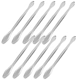 Cabilock 10 Stück Teiliges Edelstahl Messlöffel Langlebige Labor Probenlöffel für Kosmetik Pulver Metal Sampling Spoon Präzise Dosierhilfe Vielseitig für Labor und Forschung
