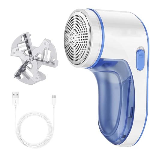 Fusselrasierer,Fusselrasierer Elektrisch Wiederaufladbar,Tragbarer Fusselentferner mit USB-Kabel & Ersatzklinge,Lint Remover für Pullover, Kleidung,Wolle,Möbel,Kompakt,Blau Fusselrasierer,Fusselrasierer Elektrisch Wiederaufladbar,Tragbarer Fusselentferner mit USB-Kabel & Ersatzklinge,Lint Remover für Pullover, Kleidung,Wolle,Möbel,Kompakt,Blau