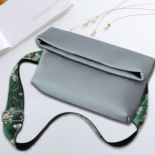 Image of Coldinair Teal Marble Print Purse Straps Replacement Flower Crossbody Bag Strap Wide Shoulder Strap Replacement Guitar Strap Purse