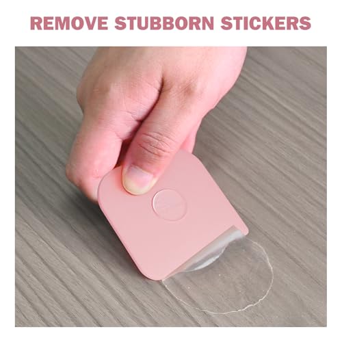 Image of Pan Scraper, 10 Pcs Pot Scraper Plastic, Pot Scraper Non Scratch for Cast Iron, Pot and Pan Cleaning, Sturdy Scraper Kitchen Tool,Pink