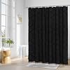 Boho Black Woven Fabric Shower Curtain with Tassel 72 x 78 Modern Farmhouse Minimalist, Bohemia Tufted Chevron Striped Chic Textured, Waterproof Cloth Curtain for Bathroom, Hotel Decor
