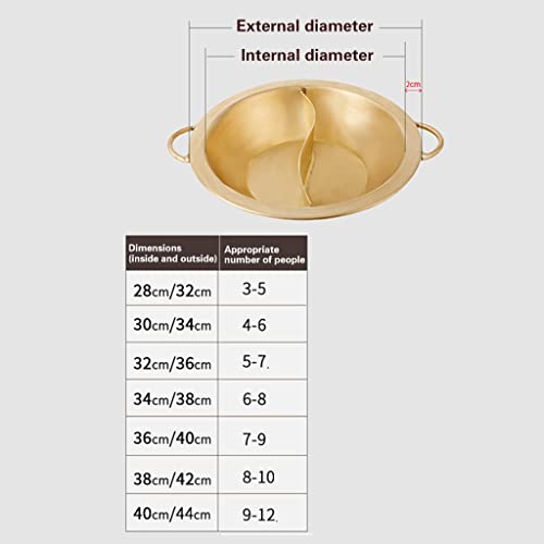 Olla de cobre para fondue tipo hot pot de 34 cm miniatura 6