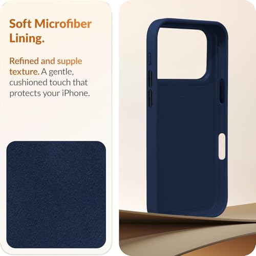 Image of DIZORO Leather Case for iPhone 17 Pro, Men Women Luxury Elegant Slim Business PU Cover Soft Non-Slip Grip Shockproof Anti-Scratch Protective Back Cover Blue White