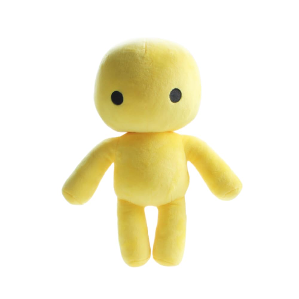 XIYUAN Wobbly Life Plush, Game Character Yellow Man and Figure Throw Pillows, Adorable Game Character Plushie Pillow for Kids Fans & Home Decor Gifts