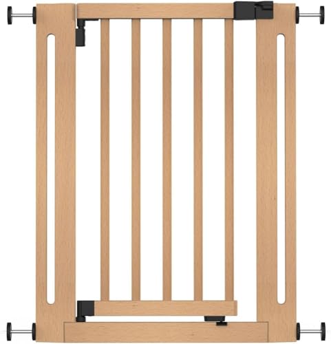 Safetots Elegance Cancello in Legno, Naturalee, 63cm - 71cm, Cancello di Sicurezza a Pressione, Cancello per Bambini per Scale, Corridoi e Porte, Design Elegante e Facile Installazione