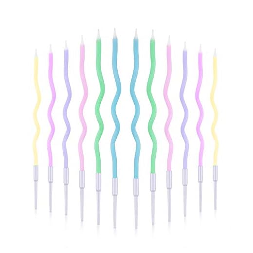 LUTER 24 velas de cumpleaños velas en espiral para tarta de cumpleaños velas largas para cupcakes para decoración de fiesta de bodas de cumpleaños (Multicolor)