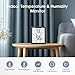 DOQAUS Digital Hygrometer Room Thermometer Indoor, Humidity Meter with Large LCD Display, Temperature Humidity Monitor with Max Min Records, Black