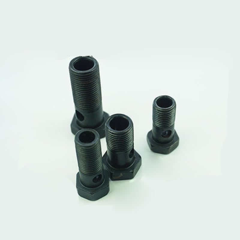 M6 M8 M10 M12 M14 M16 Hollow Screw Single hole Hex Bolt Hexagon Screws 20-37mm Total Length Black - (Thread Diameter: M10x1x28mm(3pcs))