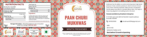 Organic Nature Homemade Paan Churi Mukhwas Mouth Freshener (Jar Pack) (300 Grams (Pack of 1 of 300 Grams))
