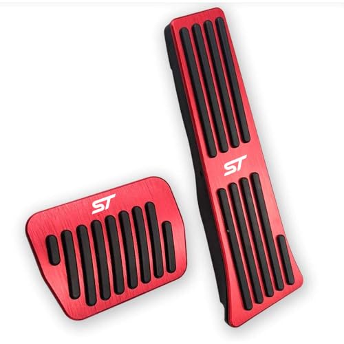 LEXLEY 2PCS Anti-Slip Aluminum Brake Gas Pedal Pads