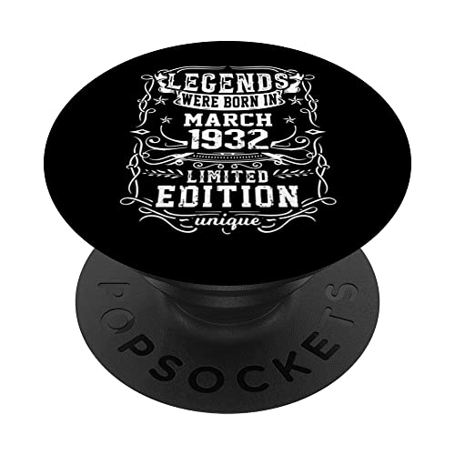 Cumpleaños Marzo 1932 Edición Limitada Regalo March 1932 PopSockets PopGrip Intercambiable