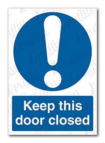 Puffin Plastics Ltd Keep This Door Closed Sign (Self Adhesive, A3)