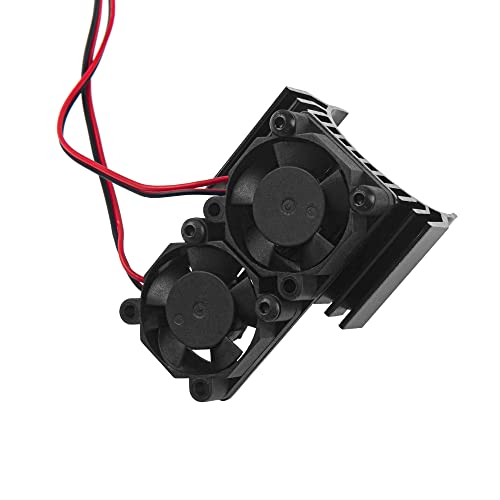 Vgoohobby Rc Motor Heatsink With Dual 5V Cooling Fan For 550 540 Size Electric Motor Heatsink Compatible With Traxxas Tamiya Redcat Hpi Wltoys Hsp Losi Rc 1/10 Car Truck Crawler (Black) #TOP1