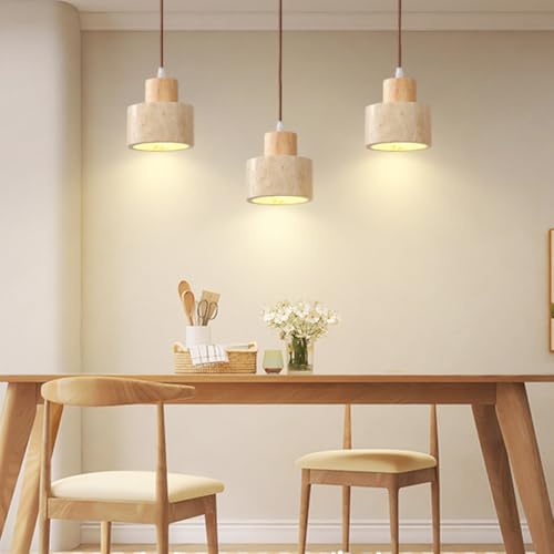 Lámpara colgante de travertino amarillo pequeña para decoración de interiores 2