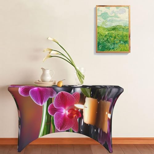 Nappe extensible élasthanne 1,2 m imperméable motif fleurs - 7