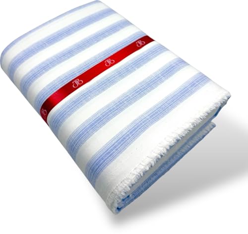 Image of JHABAK'S Unstitched Striped Shirt Fabric for Men - Cotton Linen Blend Lining Material - Shirt and Kurta Piece Cloth