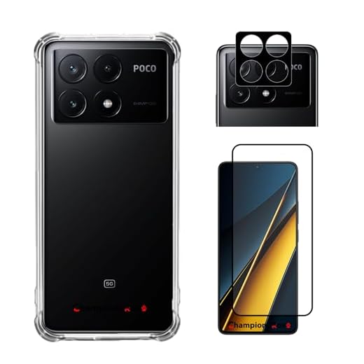 COMBO Película 9D Cerâmica + Capa Anti-Impacto + Pelicula Câmera para Poco X6 Pro 5G - (Tela 6.5) - Champions Rox