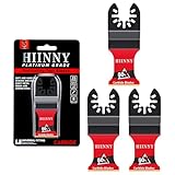 Hiinny 3PCS Carbide Oscillating Tool Blades,Heary Duty for Hard Material,Professional Universal Oscillating Saw Blades,Quick Release for Hard Metal, Nails, Bolts and Screws