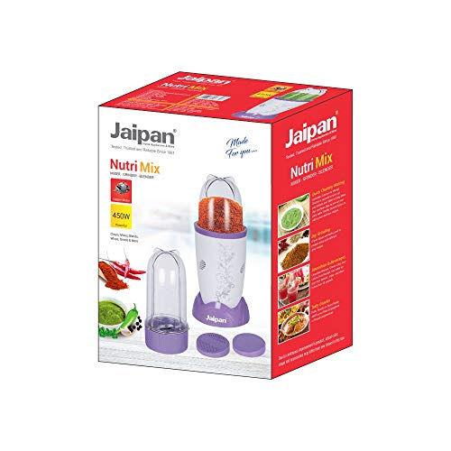 Jaipan 450 W Nutri Mix Mixer Grinder Blender White Purple jaipan-450-w-nutri-mix-mixer-grinder-blender-white-purple