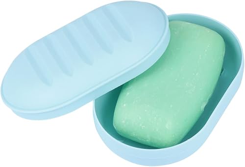 Miniatura 3 de Alipis Jabonera de viaje con tapa, jabonera, contenedor de plástico, recipientes de maquillaje portátil para jabón, caja de jabón de viaje,