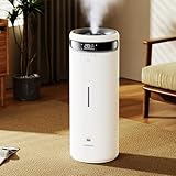 Alebert(アレベルト) 加湿器 大容量 16L 最大60畳適用 【メーカー保証あり】静音 UV除菌 最大噴霧量750ML/H 超音波加湿器 リモコン付き アロマ対応 上から注水 3段階噴霧量 恒湿機能 自動湿度調整 睡眠モード 12H切タイマー 着脱式4口ノズル 360°回転 省エネ 簡単操作 空気清浄 水漏れ防止 乾燥防止 空焚き防止 リビング/事務所/オフィス用/家庭用 ホワイト
