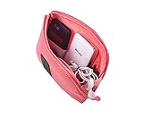 UQueen Fashion Creative Business Travel Multifunctional Shockproof Digital Storage Bag Charger Headset Data Cable Makeup Mobile-phone Case (Red)