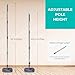TRUE & TIDY Square Spin Mop & Bucket System – Dual Chamber for Clean & Dirty Water, 360° Rotating Self-Wringing Mop with Built-in Scrub Brush, Stainless Steel Handle & 2 Reusable Microfiber Mop Pads