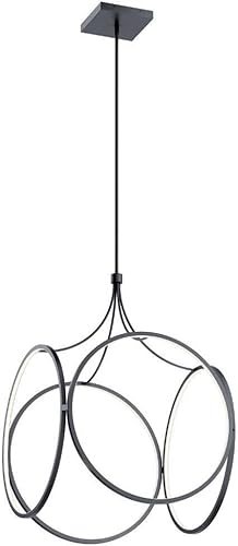 Miniatura 7 de Kichler Lighting Ciri - Colgante LED pequeño de 19.75 pulgadas, color negro