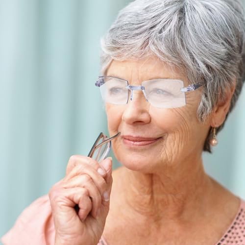 Image of 2 PCS Presbyopia Glasses, Presbyopic Glasses Anti-Blue Light Far and Near for Women Men, Intelligent Color-Changing Vision Glasses as Seen on TV