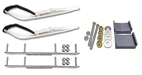 C&A Pro White Razor Snowmobile Skis w/ 6