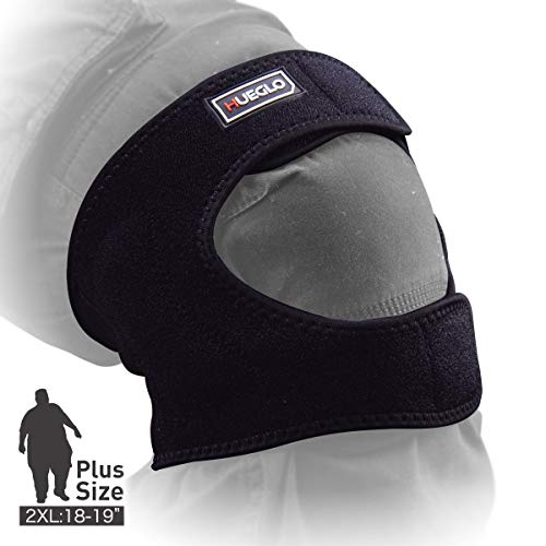 Plus Size XXL Knee Brace Adjustable Neoprene Knee Strap Support for Knee Pain Relief,Running,Arthritis,Black,18-19