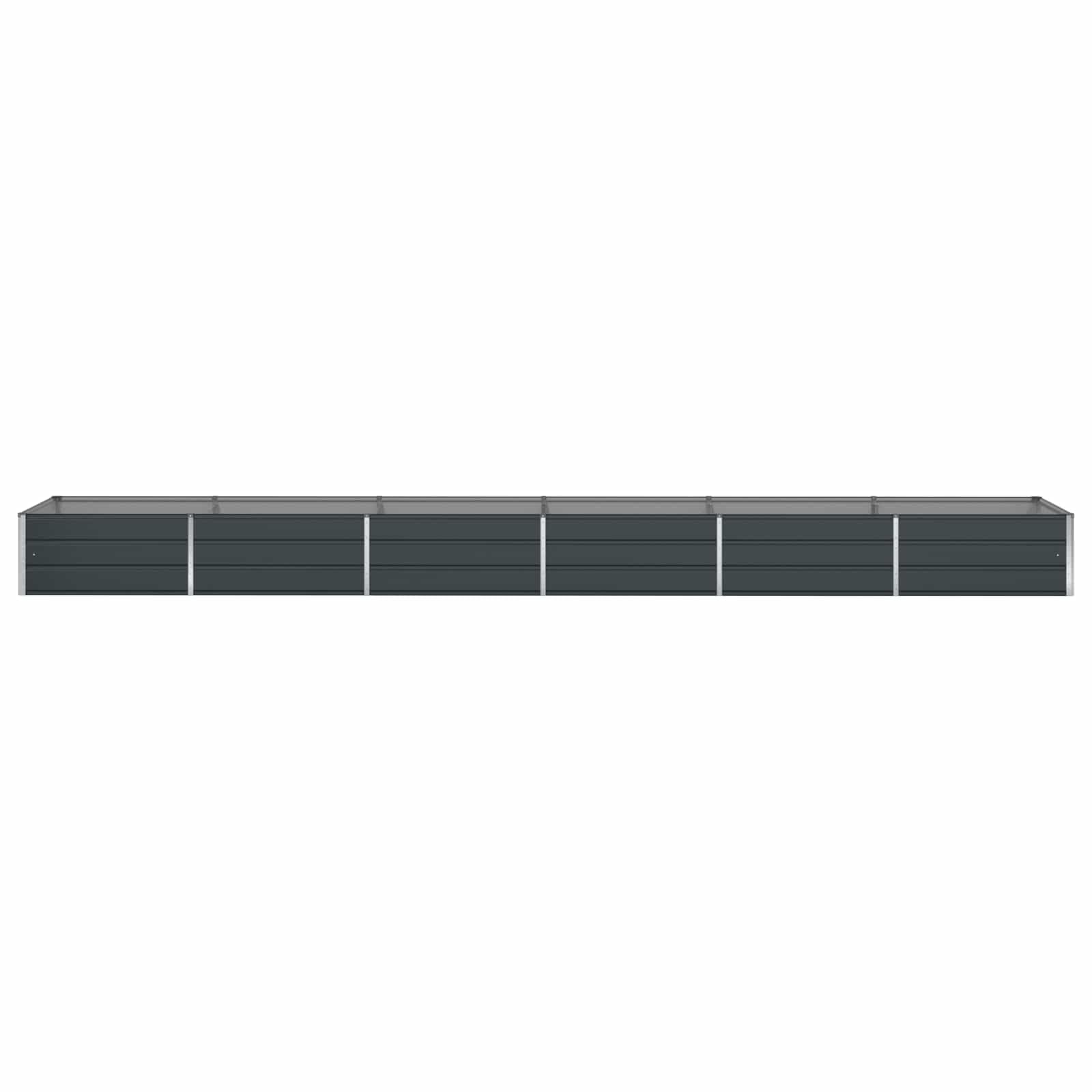 vidaXL Donica Antracyt 580 x 100 x 45 cm Stal Galwanizowana, Donice do ogrodu i na taras, metalowe pojemniki, odporne na warunki, nowoczesne i solidne