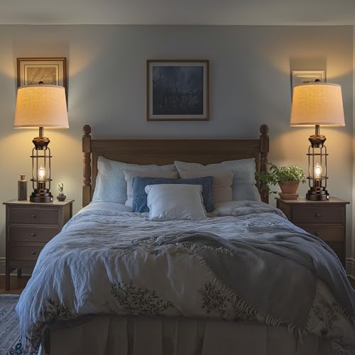 Tablelampsetof2withusbports293tallfarmhousetablelampwith2nightlightbulbstouchcontroltablelampsforbedroomrusticbedsidelampforendtablesbulbsincludedblack Urban Country Home Decor Table lamp set of 2 with usb ports 293 tall farmhouse table lamp with 2 nightlight bulbstouch control table lamps for bedroom rustic bedside lamp for end tablesbulbs includedblack urban country home decor