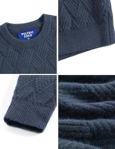 Image of Aelfric Eden Vintage Oversized Sweaters Crewneck Knit Pullover Baggy Loose Casual Cable Sweater 2025 Fall Clothes