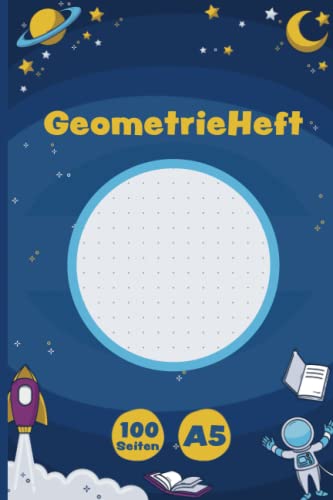 Geometrieheft A5: 100 nummerierte Seiten Geometrieheft A5 blanko mit Punktraster - Regierende GR Grundschule -