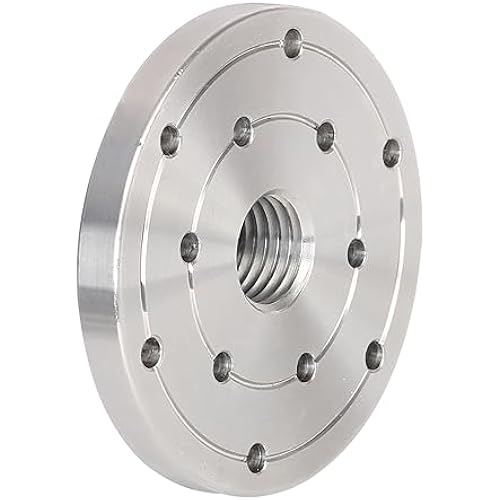 4" Wood Lathe Steel Faceplate, 1”x8TPI Spindle Thread Woodworking Machine Chuck Face Plate
