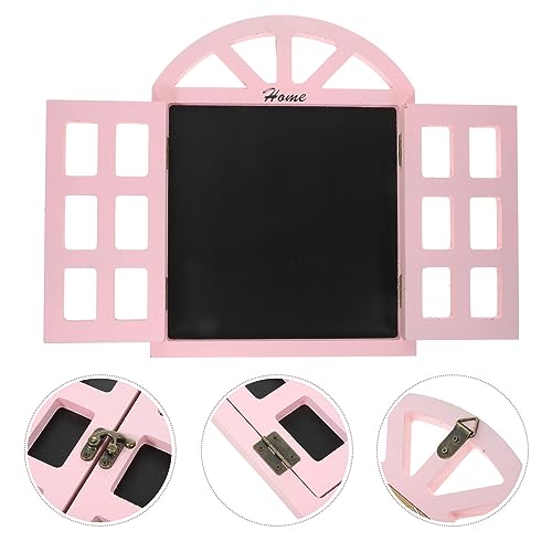 Petit tableau noir suspendu en bois rose panneau message mural