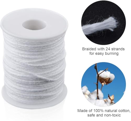 400 ft Mecha de algodón para velas 24PLY en rollo con accesorios miniatura 3