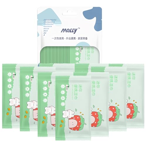 Toallitas Humedas Empaquetadas Individualmente, Toallitas Agua Bebe, 99% de Agua Pura, toallitas refrescantes, sin Perfume, toallitas de Limpieza Higiénicas, Extra Fuertes contra Manchas