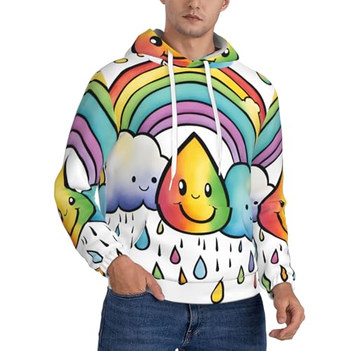 Sweat à capuche homme motif pluie pour les trajets en week-end et loisirs